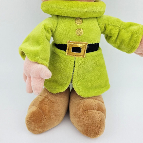 Disney Store Snow White and the Seven Dwarfs 11 in Dopey Plush Doll Green Coat - Picture 4 of 13